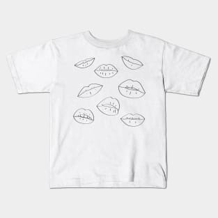 doodle lips Kids T-Shirt